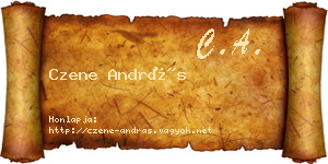 Czene András névjegykártya